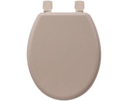 5Five Toiletbril Colors - beige - MDF/HDF hout - universeel - standaard wc bril bevestiging