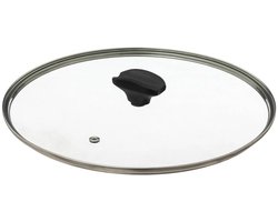 5Five Universele pannendeksel - voor pannen van D29,5 cm - glas - stoomgaatje - deksel voor pannen