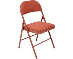 5Five Vouwstoel/Klapstoel Flexy - Metalen Frame - 47x47x80cm - Rood