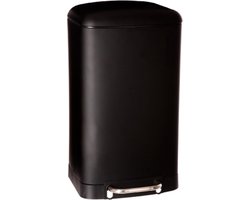 5Five Vuilnisemmer Metaal - Zwart - 35 x 32 x 62 cm - 30 l