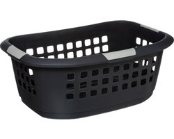 5Five Wasmand extra groot - antraciet - kunststof - 51 liter - 67 x 47 x 27 cm