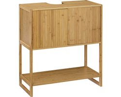 5five Wastafelonderkast bamboe 70x33,5x80cm - wastafelmeubel Bruin