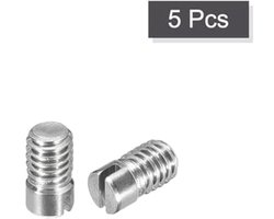 5pcs M4 x 6mm cylindrical pin with slot made of 304 stainless steel, male thread, for positioning furniture and cabinets