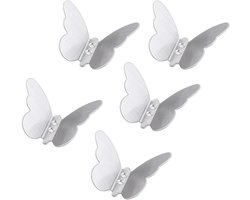 5pcs RVS Wandhaak - Vlinder Vormige Haken - Badkamer Kapstok Voor Kleding - Keuken En Toilet