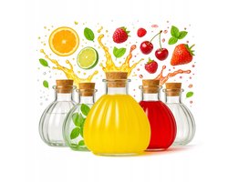 5x Glazen Flesjes VENICE 250ml - Stijlvolle Karaf voor Dranken & Oliën