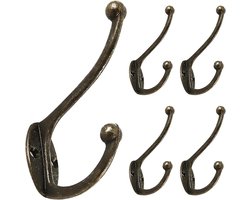 5x Kapstokhaken - Industrieel - Kapstok Haken - Ophanghaken - Inclusief Schroeven