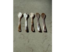 5x Kaviaar lepel - Parelmoer lepel - Dessert lepel - Amuse lepel - 12cm