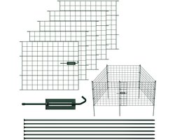 5X Schapenhek Vijveromheining Metalen omheining Omheiningselementen Onderboog Tuinomheining Tuinpoort Omheining Recht Groen