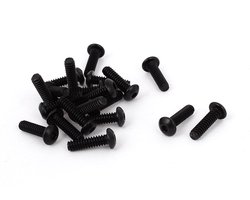6#-32 x 1/2" UNC Legering Staal Hex Socket Knop Hoofd Schroeven Zwart 20 Stks