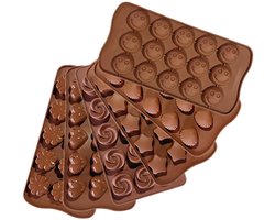 6-delige chocolade vorm – bonbon vorm – Bakvormen - bakvormen siliconen - Geschikt voor het bereiden van diverse desserts – Siliconen – Bruin