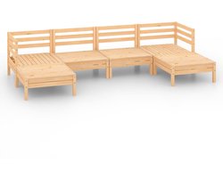 6-delige Loungeset | Tuinset massief grenenhout