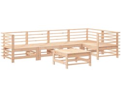 6-delige Loungeset | Tuinset massief grenenhout