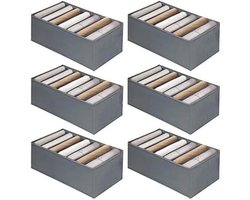 6-delige opvouwbare kledingkastopbergset met 7 steunvakken Geschikt voor het opbergen van kleding.