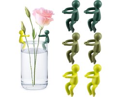 6-delige plantensteun set – Plant Propagation Buddy – decoratieve klemmen voor stekken – plastic plantenhouder in geel, lichtgroen en donkergroen – ideaal voor binnen tuin & hydrocultuur