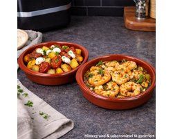 6-delige set Cazuela aardewerken schaal Bernd met handvatten 16 cm M - 99508
