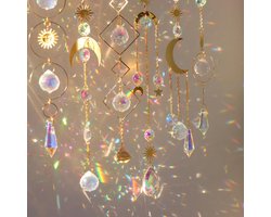 6-Delige Set Suncatcher Kristal- Raamkristal - Zonnehanger - Dromenvanger - Kristallen Zonnevangers - Zonnevanger Hanger - Kristallen Hanger - Diy Zonvanger Raamdecoratie - Windgong Buiten - Voor Woonkamer/Tuin/Trouw/Raam