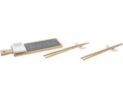 6-delige sushi serveer set bamboe voor 2 personen - Sushi servies