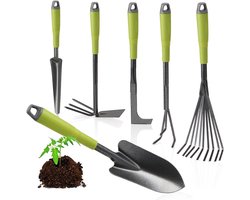 6-delige tuingereedschapset - ideaal voor tuinieren en planten - handig en multifunctioneel