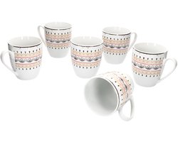 6 koffiemok Viva 400ml porselein