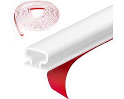 6 m Koude en Geluidsisolerende Deurafdichting - 10 mm Raamafdichting - TPE Rubber Ingang - Zelfklevend - D-Profiel - Deurafdichting voor Deur, Koelkast, Pannen, Tochtstrip, Garage, Wit