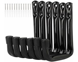 6 Pack Heavy Duty J Shaped Wall Hooks for Garage Storage (11.5cm x 10cm)
