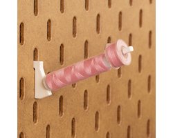 6-pack Spoelhouder 200m - Long - Wit - Printboard - Past op Ikea Skadis pegboards