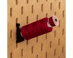 6-pack Spoelhouder 500m - Long - Zwart - Printboard - Past op Ikea Skadis pegboards