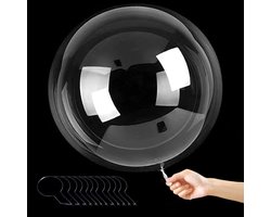 6-Pack Transparante Ballonnen 24 Inch - Herbruikbare Bobo Bubble Ballonnen voor Bruiloft, Verjaardag en Feestdecoratie