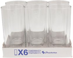 6 Pasabahce Longdrinkglazen - 27cl | Drinkglas | Glazen | Waterglas | Waterglazen | Drinkglazen
