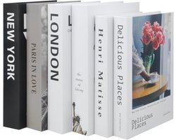 6 Pcs Decoratieve Boeken voor Thuisdecoratie - Vouwkunstboeken - Neppublicaties voor Salontafel