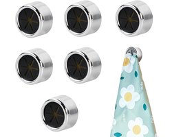6 Pcs Zelfklevende Keuken Handdoekhouders - Geen Boren - ABS Handdoekhaken - Ronde Handdoekklem - Zelfklevende Keuken Handdoekhouder - Theedoek Klem - Ronde Theedoek Klem voor Huishoudelijk Badkamer