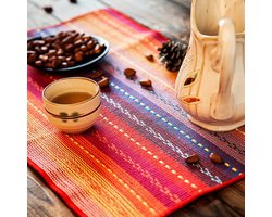 6 placemats, katoen, eetonderlegger, afwasbaar, hittebestendig, geweven placemats van katoen, placematstof, voor keuken, eettafel (rood)