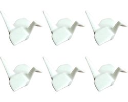 6 Stks Japanse Stijl Keramiek Eetstokjes Rest Handgemaakte Duizend Papier Kraan Eetstokjes Houder Vork Mes Houder Rek - 5 5x5x3cm Wit — voor dagelijks gebruik