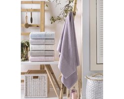 6-Stuks , 100% katoenen badhanddoekenset, 70x140 cm