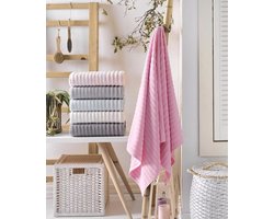 6-Stuks , 100% katoenen badhanddoekenset, 70x140 cm