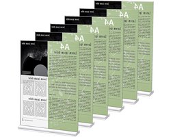 6 Stuks A4 Tafelstandaard van Acryl, Prijskaartjes Houder, Menu Card, Stabiliteit voor Reclame in Restaurants en Cafés (30 x 21cm)