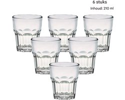 6 stuks - Achthoekige bekers - Onbreekbaar en herbruikbaar - Drinkbekers - Bekers met helder water - De achthoekige vorm is geschikt voor bars, keukens, feesten, etc.
