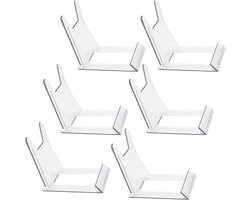 6 stuks acryl staander - Bordenstandaard - acryl etikettenhouders - Afneembare basis - borden display standaard - voor Sierborden - Kookboek - Schuifstandaard - Kaartjes Houder - Etikethouder voor Thuiskantoren - Transparant