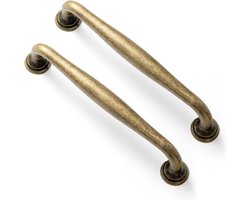 6 Stuks Antieke Messing Handgrepen 128mm, Vintage Kastgrepen van Zinklegering voor Keuken en Meubels