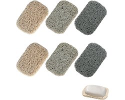 6 Stuks Antislip Zeephouders PVC Duurzaam voor Douche en Badkamer