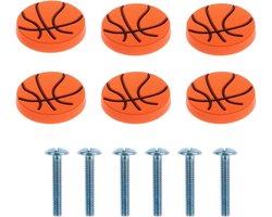 6 Stuks Basketbal Deurknoppen voor Kinderkamer - Creatieve Stootvaste Meubelgrepen voor Commode, Lade en Kledingkast Decoratie