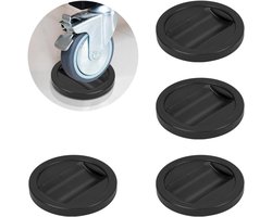 6 Stuks Bedwiel Stopper, Antislip Voetjes voor Meubels, Vloerbeschermers voor Stoelen, Banken en Tafels (Zwart)