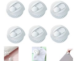 6 stuks Dekbedclips -Dekbedovertrek klemmen - Lakensclips Bedding Accessory - Dekbedovertrek clips Antislip lakensclips - Antislip plastic opbergclips - Stevig en duurzaam - Geschikt voor dekbedden - lakens - handdoeken en huishoudelijke artikelen.