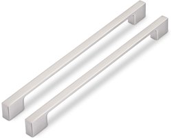 6 Stuks Geborsteld Satijn Nikkel Keuken Kast Handgrepen - Kast Racks met 192mm Boorgat Afstand - Ladesleutel Keuken Kast Hardware