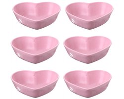 6 stuks - Hartvormige kom - Keukengereedschap -Sauskom - Mini-condimentkom - Perfect voor jam, voorgerechten, desserts en andere feestelijke serveerschalen