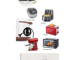 6 stuks kabelopberger, zwart, kabel opberger, opberger voor keuken apparaten, opslag draad organisator clip houder zelfklevende koffiemachine, keukenapparatuur