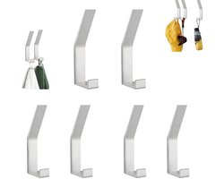6 stuks - kapstok - Hoge en lage haken zonder ponsen - Kan gebruikt worden om jassen, mantels, kleding, sjaals, handtassen, enz. aan op te hangen - Haakjes - Haakjes