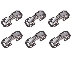 6 Stuks Kast Scharnier 90 Graden 3/4in Niet-Boren Gat Kast Deur Hydraulische Scharnieren Soft Close Met Schroeven Meubelen Hardware