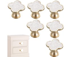 6 stuks Keukenkast Knoppen - klavervormige knoppen - kastknoppen - ladehandgrepen voor kaptafels - Kabinet Lade Grepen - Deurknopjes voor kast - Deurknop - Deurknopjes - Handgreep - Meubelknop - Meubelknoppen - voor meubels en kaptafels