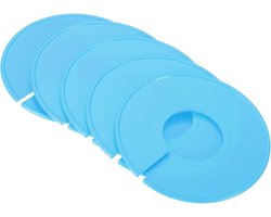6 stuks - Kledingverdelers - Garderobekastverdelers - Ronde verdelers - Voor garderobekasten - Lichtblauw